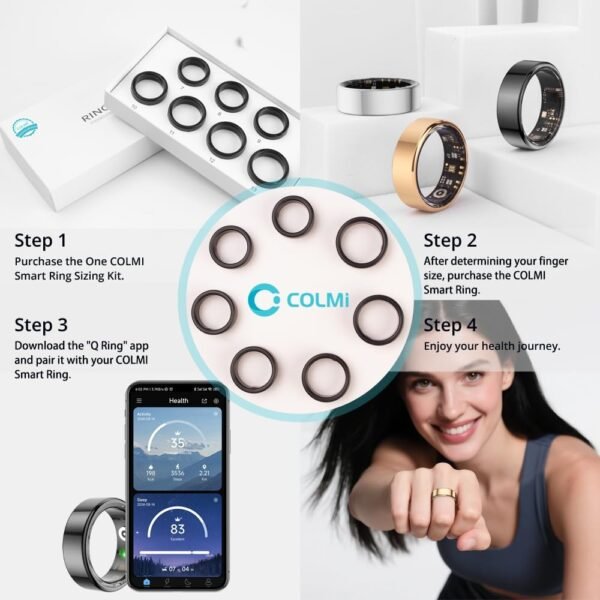COLMI R10 Smart Ring – 5ATM Waterproof Fitness Ring for Women & Couples - Image 2