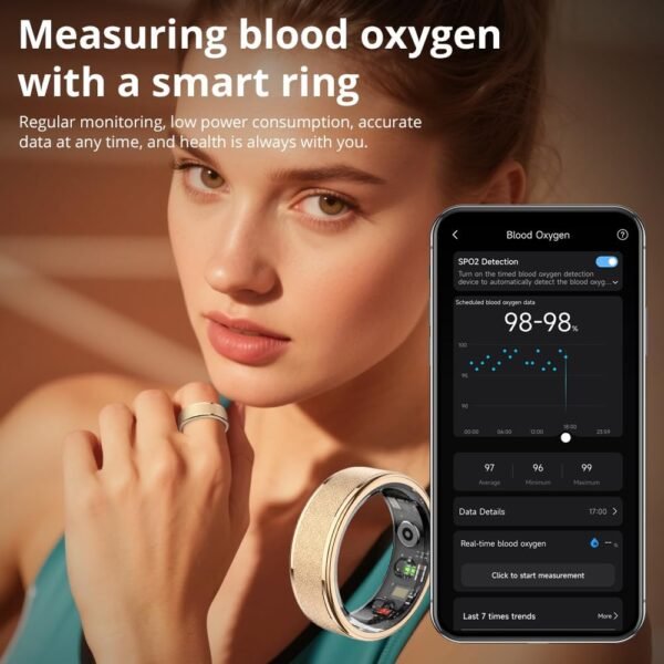 COLMI R10 Smart Ring – 5ATM Waterproof Fitness Ring for Women & Couples - Image 3